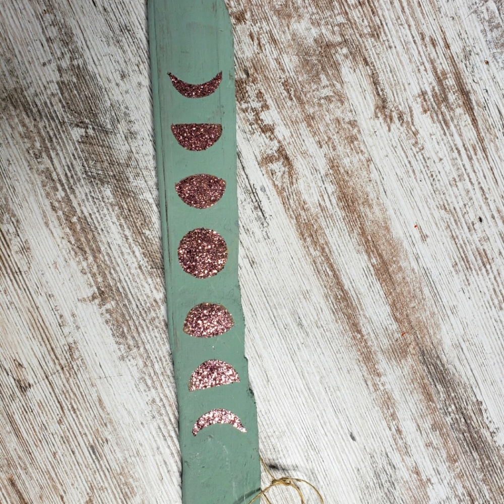 Moon phase wall decor glitter beach boho shabby chic new unique fun gift